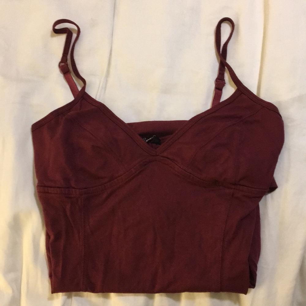 Burgundy size small Talula bustier tank top